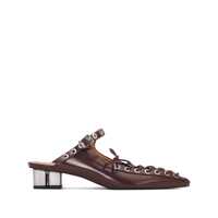 Pantofi cu toc Eyelets Lace Up Mule Box Oleatex Femei