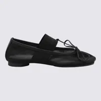 Balerini MM6 Maison Margiela Black Leather Flats Femei