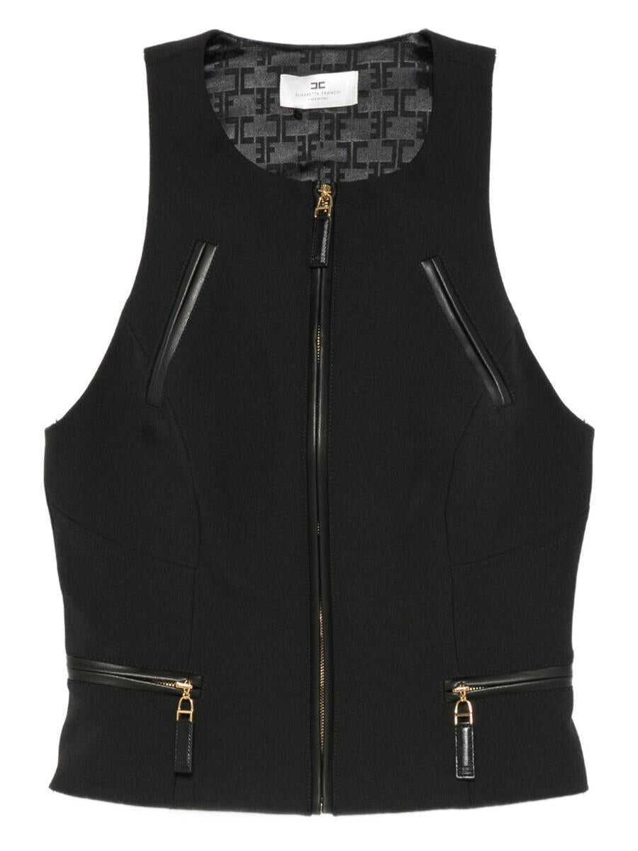 Topuri Elisabetta Franchi Elisabetta Franchi Top Black Femei (BM 18670527) 1