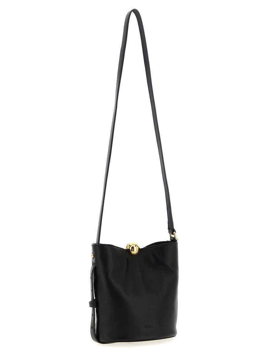 Genti de umar Furla Furla Furla Sfera Soft Mini Bucket Bag Black Femei (BM 18671001) 2