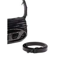 Genti de umar Diesel Dama - Genti de umar Diesel Diesel Black Leather D Shoulder Bag Black Femei (BM 18671289) - B-mall.ro