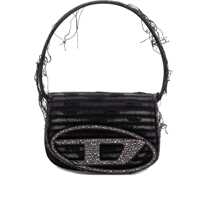 Genti de umar Diesel Black Leather D Shoulder Bag Femei