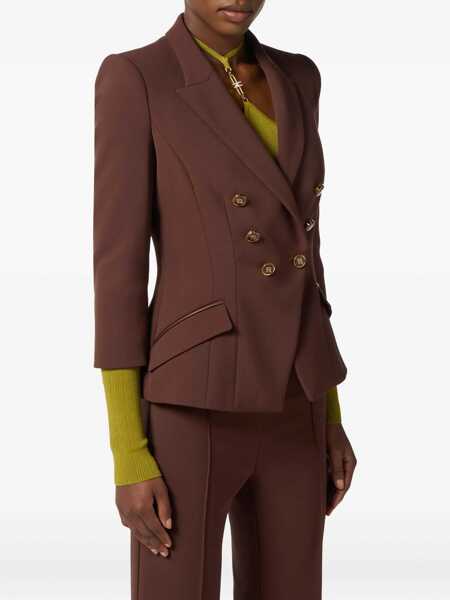 Paltoane Elisabetta Franchi WOMENS JACKET Brown Femei (BM 18671847) 4