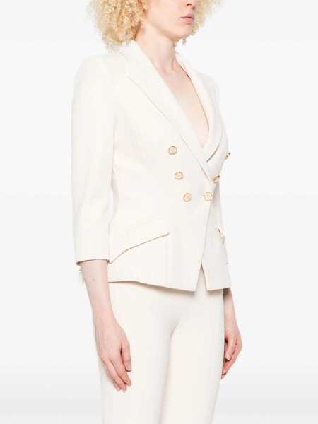 Paltoane Elisabetta Franchi WOMENS JACKET White Femei (BM 18671856) 3