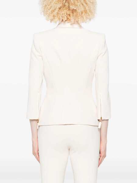 Paltoane Elisabetta Franchi WOMENS JACKET White Femei (BM 18671856) 4