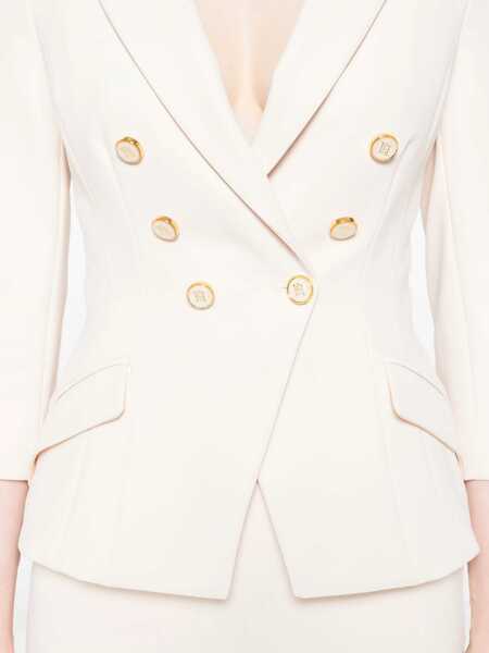 Paltoane Elisabetta Franchi WOMENS JACKET White Femei (BM 18671856) 5