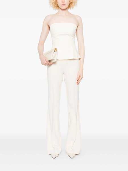 Pantaloni Elisabetta Franchi WOMENS PANTS White Femei (BM 18671895) 2