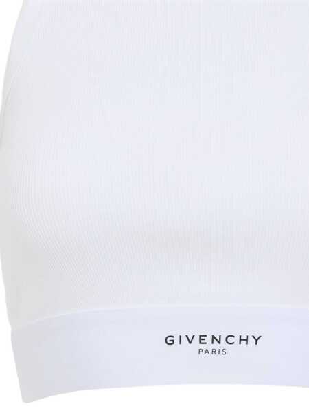 Bluze Givenchy Cropped tank top with logo White Femei (BM 18672144) 3