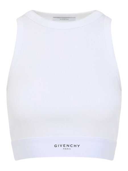 Bluze Givenchy Cropped tank top with logo White Femei (BM 18672144) 1