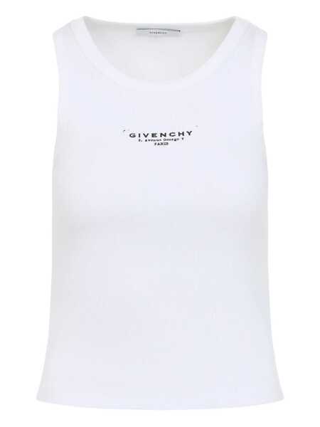 Bluze Givenchy Cotton tank top with logo White Femei (BM 18672177) 1