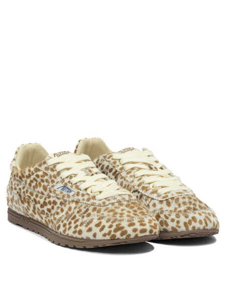 Sneakers AUTRY WINDSPIN LOW WOM PONY/NYLON ANIM/IVORY Beige Femei (BM 18672237) 2