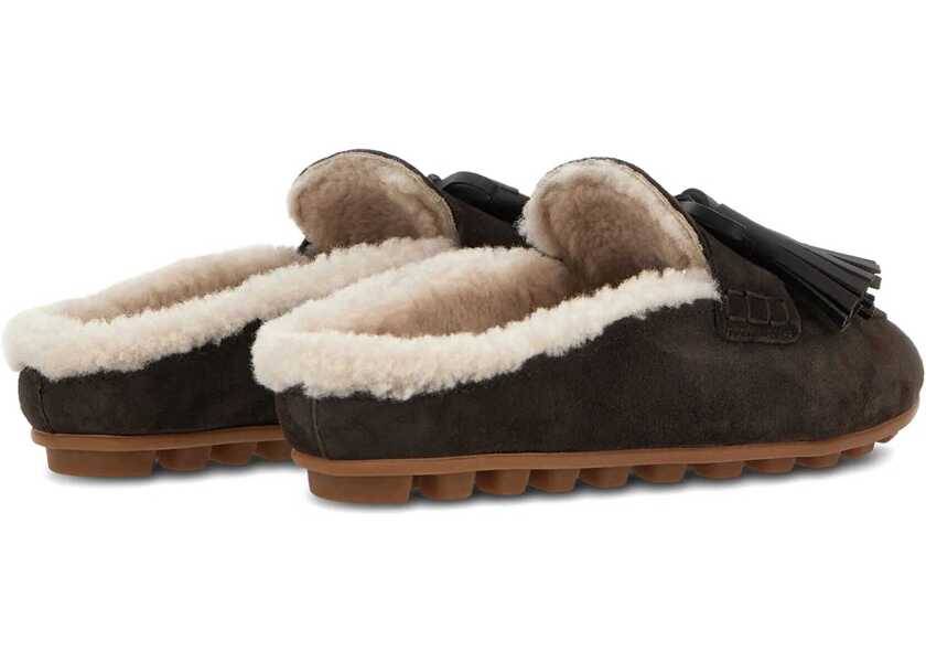 Mocasini Hogan Suede Slipper Loafer BROWN Femei (BM 18672415) 3