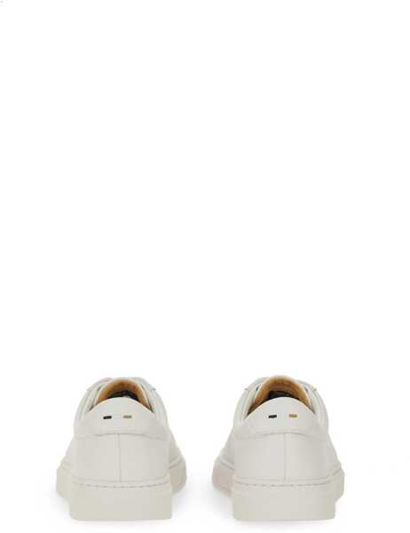 Sneakers Hugo Boss Grained Leather Sneaker WHITE Barbati (BM 18672421) 3