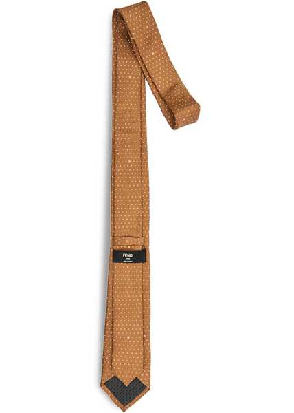 Cravate Fendi Brown Silk Tie YELLOW Barbati (BM 18672619) 2