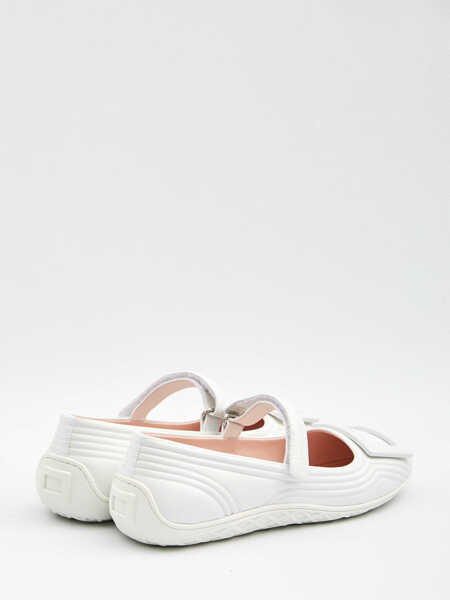 Balerini Roger Vivier Viv Low Mary Janes Ballerina WHITE Femei (BM 18672622) 3