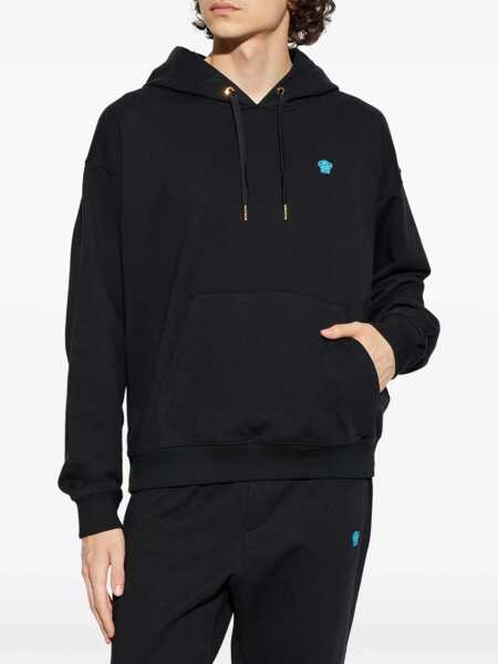 Pulovere Versace Versace Medusa Patch Hoodie Black Barbati (BM 18673047) 3