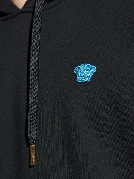 Pulovere Versace Versace Medusa Patch Hoodie Black Barbati (BM 18673047) 5