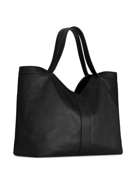 Genti Saint Laurent Large Y Tote Bag In Leather Black Barbati (BM 18673122) 2