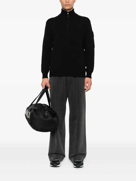 Tricouri Polo C.P. Company C.P. Company Knitwear Polo Collar In Extrafine Merino Wool Clothing Black Barbati (BM 18673455) 2