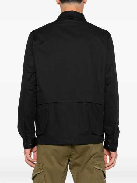 Camasi C.P. Company C.P. Company Overshirt In Gabardine Clothing Black Barbati (BM 18673482) 4