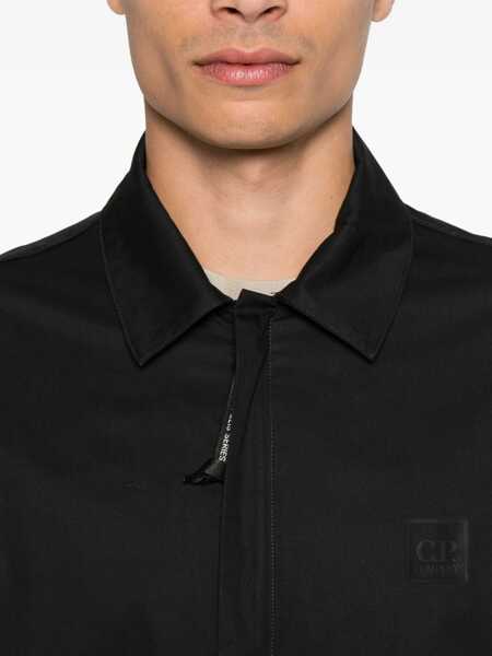 Camasi C.P. Company C.P. Company Overshirt In Gabardine Clothing Black Barbati (BM 18673482) 5
