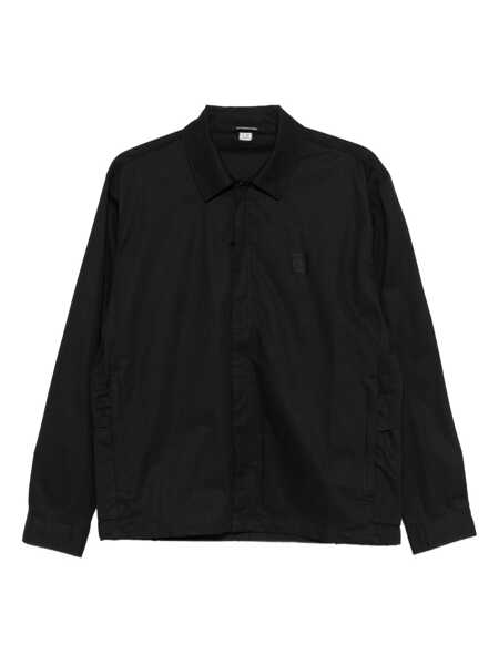 Camasi C.P. Company C.P. Company Overshirt In Gabardine Clothing Black Barbati (BM 18673482) 1