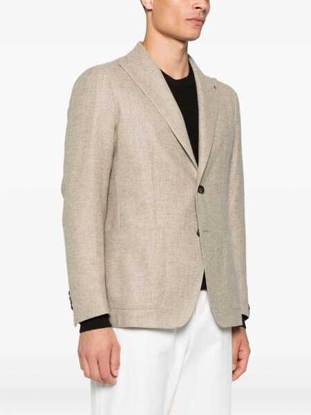 Sacouri Tagliatore Tagliatore Taupe Blazer In Virgin Wool Grey Barbati (BM 18673632) 3