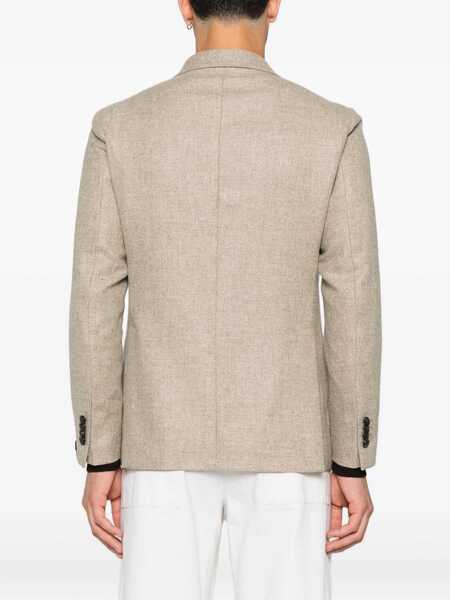 Sacouri Tagliatore Tagliatore Taupe Blazer In Virgin Wool Grey Barbati (BM 18673632) 4