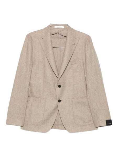 Sacouri Tagliatore Tagliatore Taupe Blazer In Virgin Wool Grey Barbati (BM 18673632) 1