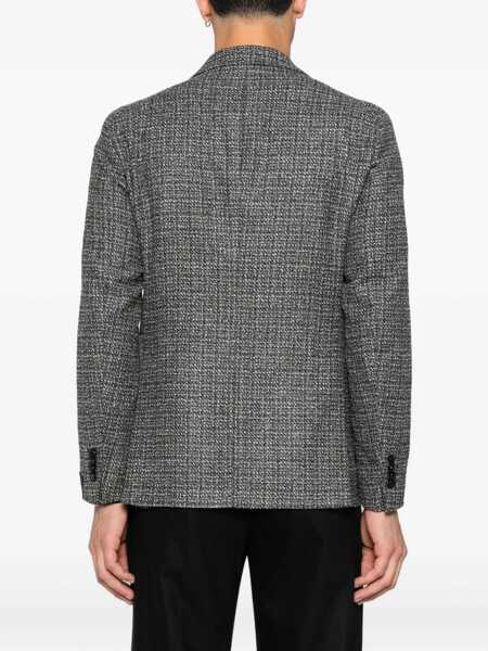 Sacouri Tagliatore Tagliatore Double-Breasted Blazer With Embossed Finish Black Barbati (BM 18673638) 4
