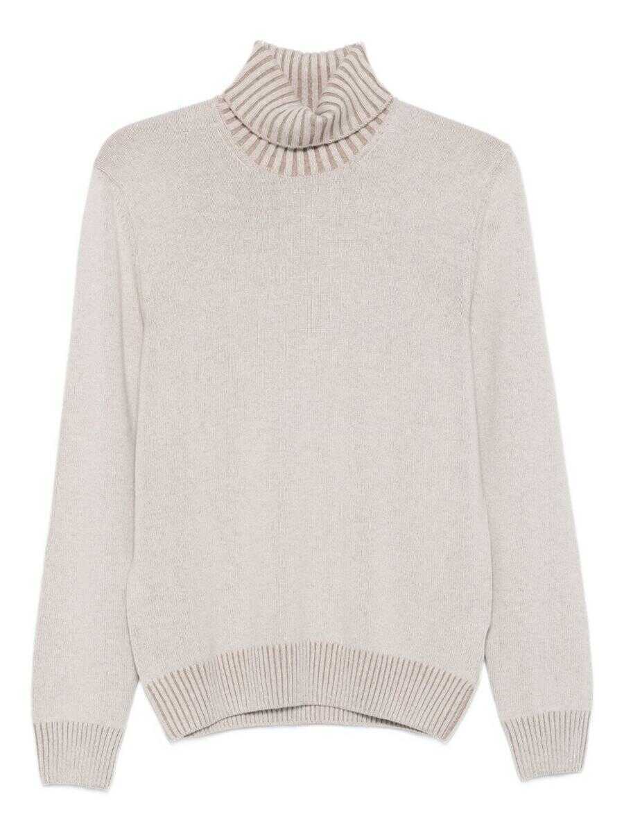 Pulovere Vengera Vengera Turtleneck Sweater Beige Barbati (BM 18673716) 1