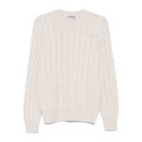 Pulovere Vengera Vengera Cable Knit Crew Neck Sweater