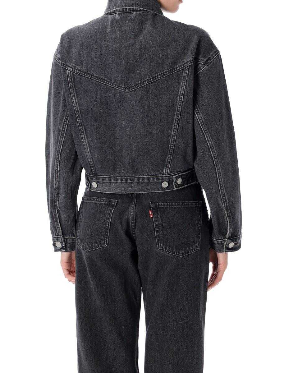 Geci Levis LeviS Shrunken 90S Trucker Denim Jacket Black Femei (BM 18674022) 2