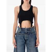 Topuri Jean Paul Gaultier Ribbed "Lingerie" Crop Top Femei