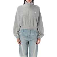 Pulovere Eterne Half-Zip Cropped Sweatshirt Femei