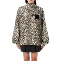 Geci Ganni Leopard Print Nylon Jacket Femei