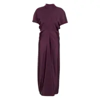 Rochii Violet Long Dress With Hidden Back Closure In Tech Fabric Woman Femei