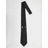 Cravate pentru Barbati - Cravate Saint Laurent Striped Wide Tie In Silk Jacquard Black Barbati (BM 18674562) - B-mall.ro