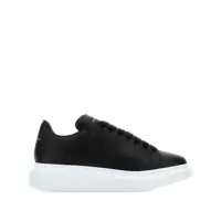 Sneakers Alexander McQueen Oversized Black Leather Sneakers With Contrasting Platform Femei