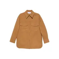 Geci Stella McCartney Faux Suede Leather Overshirt Femei