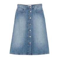 Fuste Stella McCartney Denim Cotton Midi Skirt Femei