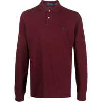 Tricouri Polo "Custom Slim  Fit" Bordeaux Polo Shirt With Classic Collar And Pony Embroidery On The Front In Cotton Man Barbati