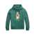 Ralph Lauren Green Hoodie With Drawstring Hood And Logo Print On The Front In Cotton Blend Man GREEN