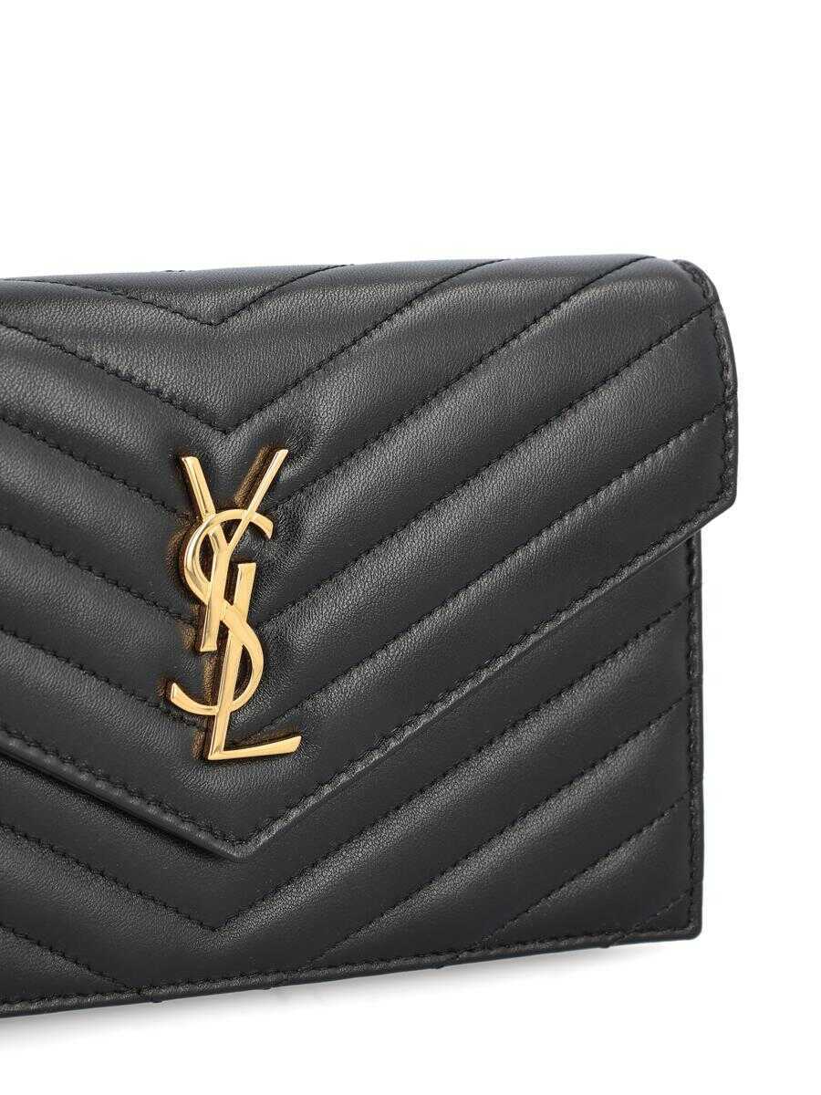 Portofele Saint Laurent Saint Laurent Wallets Black Femei (BM 18674832) 4