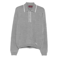 Tricouri Polo Gucci Wool Long-Sleeves Polo Shirt Barbati