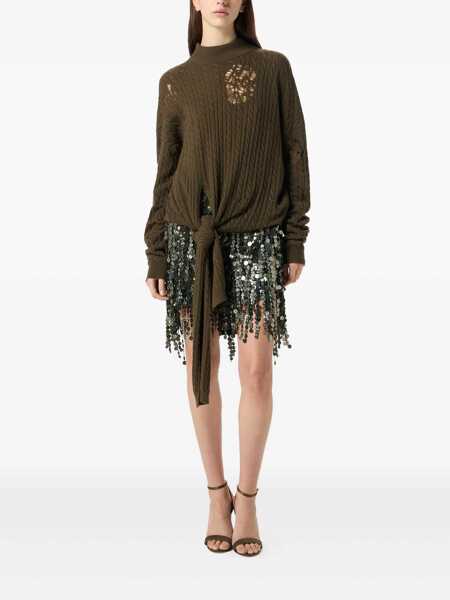 Fuste Blumarine Blumarine Skirts BARK GREEN Femei (BM 18675429) 2