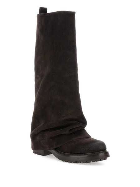 Bocanci STRATEGIA Brown Multilayer Combat Boots With One Block Sole In Suede Woman BROWN Femei (BM 18675444) 2