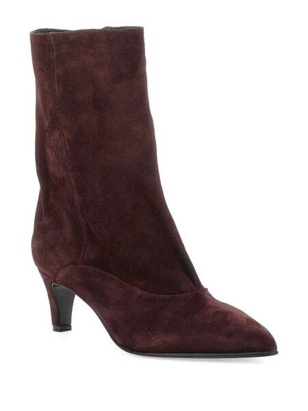 Bocanci STRATEGIA Joelle Bordeaux Ankle Boots With Pointed Design And Low Heel In Suede Woman Red Femei (BM 18675450) 2
