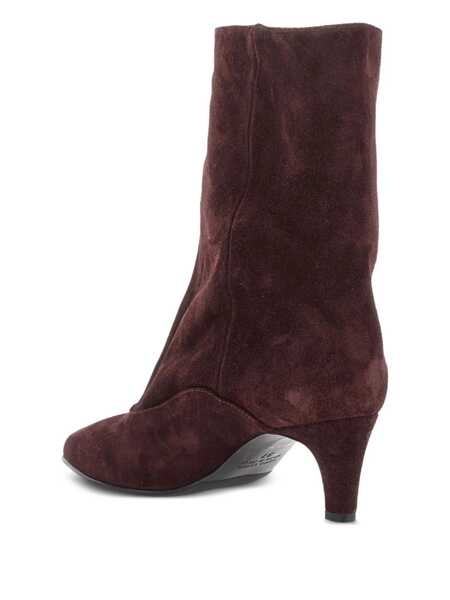 Bocanci STRATEGIA Joelle Bordeaux Ankle Boots With Pointed Design And Low Heel In Suede Woman Red Femei (BM 18675450) 4