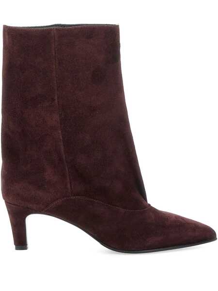 Bocanci STRATEGIA Joelle Bordeaux Ankle Boots With Pointed Design And Low Heel In Suede Woman Red Femei (BM 18675450) 1